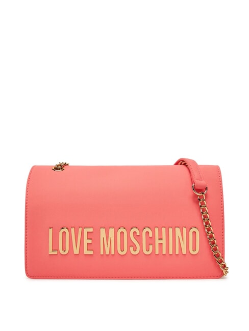LOVE MOSCHINO LETTERING Sac bandoulière/épaule corail - Sacs pour Femme