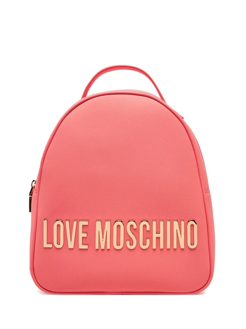 LOVE MOSCHINO LETTERING Sac à dos corail - Sacs pour Femme