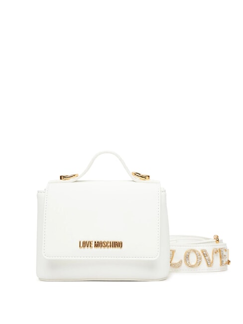 LOVE MOSCHINO SPARKLE Mini sac avec applications de bijoux blanche - Sacs pour Femme