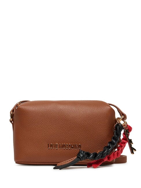 LOVE MOSCHINO LEGACY Sacoche pour appareil photo avec breloques chameau2 - Sacs pour Femme