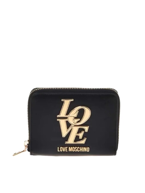 LOVE MOSCHINO LOVE Mini portefeuille zippé Noir - Portefeuilles Femme