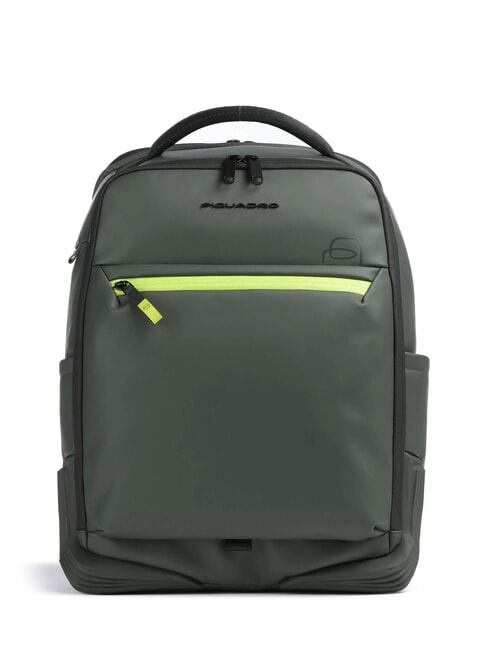 PIQUADRO CORNER SPECIALE GOMMATO  Sac à dos pour ordinateur portable 15,6" VERT - Sacs à dos pour ordinateur portable