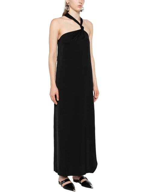 CALVIN KLEIN CK Robe longue en viscose avec nœud ck noir - Vêtements femme