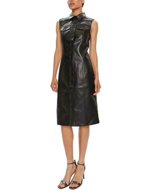 CALVIN KLEIN CK JEANS Robe sans manches jusqu'aux genoux ck noir - Vêtements femme