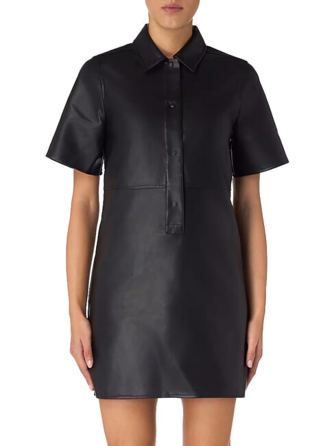 CALVIN KLEIN CK JEANS Robe chemise courte à boutons ck noir - Vêtements femme