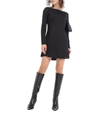 CALVIN KLEIN CK JEANS Robe courte à manches longues et logo all-over - Vêtements femme