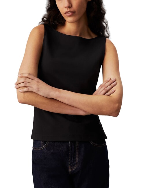 CALVIN KLEIN CK JEANS Débardeur à col bateau ck noir - T-shirt