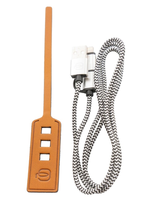 PIQUADRO BAGMOTIC Serre-câble en cuir avec câble USB Cuir / Rouge - Accessoires Voyage