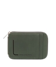 PIQUADRO PQJ Porte-monnaie en cuir VERT - Portefeuilles Homme - 1