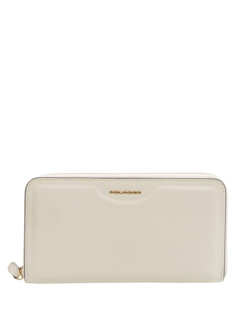 PIQUADRO GEA Portefeuille en cuir GEA blanc - Portefeuilles Femme
