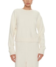 CALVIN KLEIN CK Sweat-shirt &agrave; col rond ivoire - Sweat-shirts pour femmes - 1