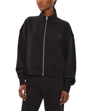 CALVIN KLEIN CK JEANS Sweat-shirt &agrave; col roul&eacute; enti&egrave;rement zipp&eacute; ck noir - Sweat-shirts pour femmes - 1
