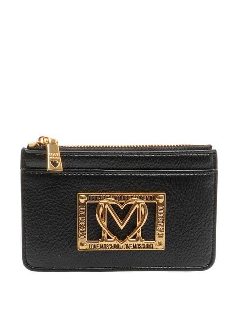 LOVE MOSCHINO LOCKED IN GOLD  Porte-monnaie Noir - Portefeuilles Femme