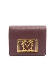 LOVE MOSCHINO LOCKED IN GOLD  Petit portefeuille vin - Portefeuilles Femme - 1