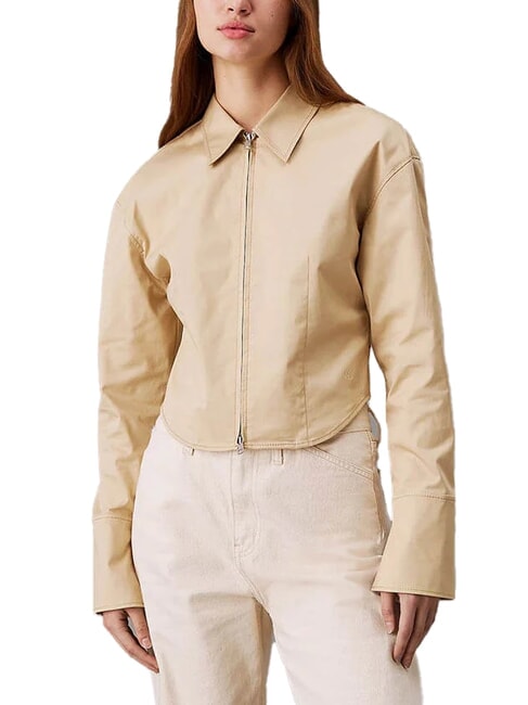 CALVIN KLEIN CK JEANS  kaki pâle - Chemises