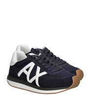 ARMANI EXCHANGE ROYALE SUEDE AIR MESH Baskets en cuir avec logo AX - Chaussures Homme