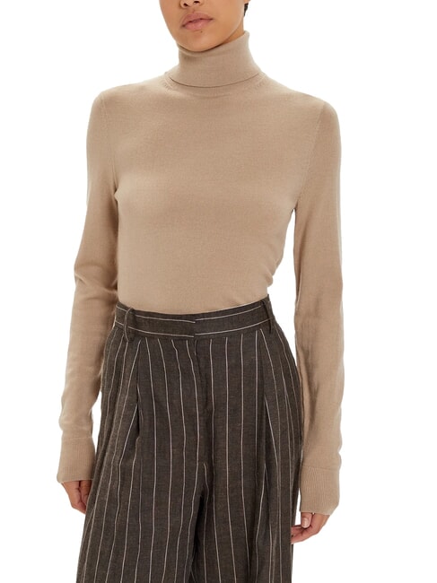 CALVIN KLEIN CK Pull col roulé en laine coupe slim amphore - Chandails pour femmes