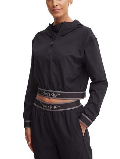 CALVIN KLEIN CK PERFORMANCE Veste en tissu technique avec capuche beauté noire - Vestes pour femmes