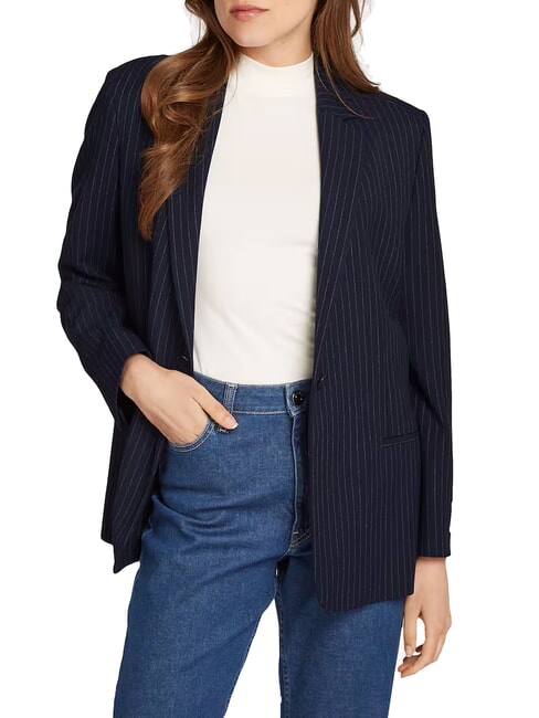 CALVIN KLEIN CK Veste blazer à rayures ciel nocturne / bande grise du matin - Vestes pour femmes