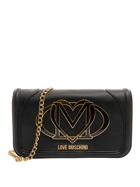 LOVE MOSCHINO LOGO Pochette avec bandoulière Noir - Sacs pour Femme