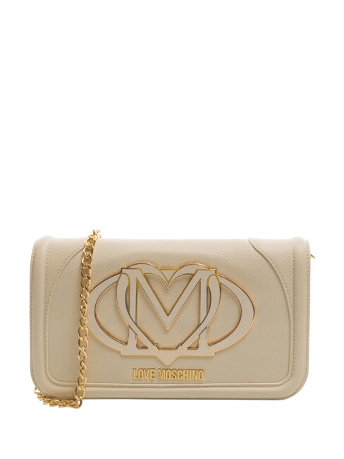 LOVE MOSCHINO LOGO Pochette avec bandoulière Ivoire - Sacs pour Femme