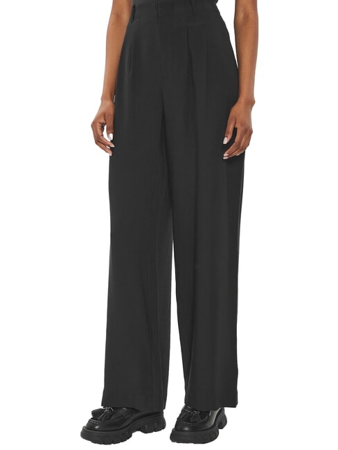 CALVIN KLEIN CK JEANS Pantalon taille haute à plis ck noir - Pantalons pour femmes