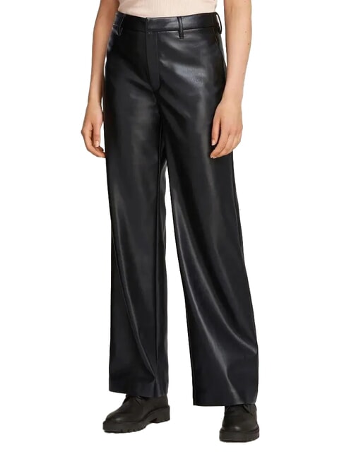 CALVIN KLEIN CK JEANS Pantalon large à jambe droite ck noir - Pantalons pour femmes