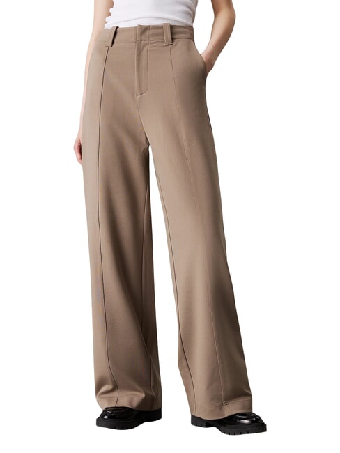 CALVIN KLEIN CK JEANS Pantalon large en jersey bringé - Pantalons pour femmes