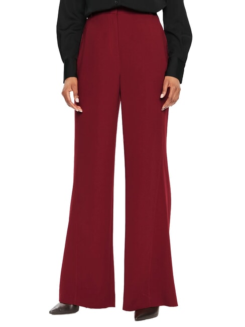 CALVIN KLEIN CK Pantalon palazzo souple vélo rouge - Pantalons pour femmes