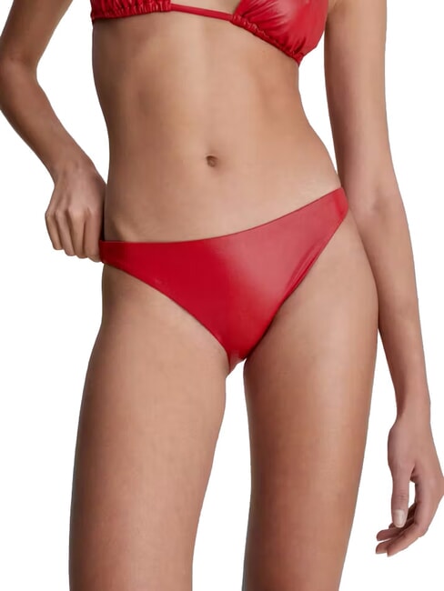 CALVIN KLEIN CK Maillot de bain slip verger rouge - Maillots de bain femme