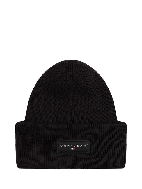 TOMMY HILFIGER TJM LINEAR LOGO chapeau en coton le noir - Bonnets