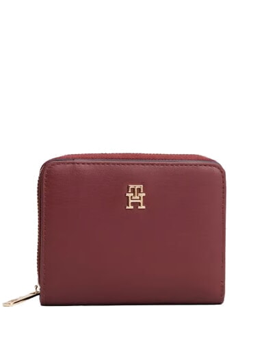 TOMMY HILFIGER TH ICON Petit portefeuille rouge profond - Portefeuilles Femme