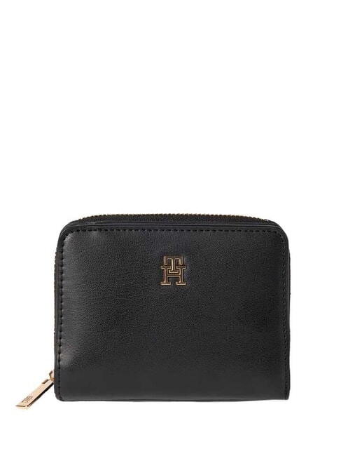 TOMMY HILFIGER TH ICON Petit portefeuille le noir - Portefeuilles Femme
