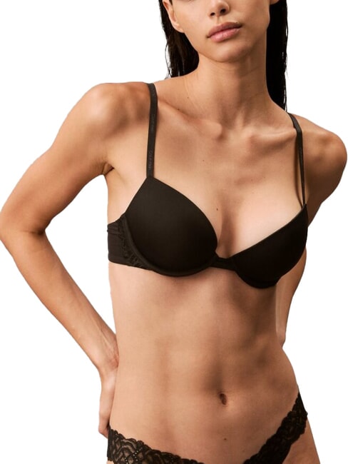 CALVIN KLEIN CK Soutien-gorge push-up à col profond noir - Sous-vêtements pour femmes