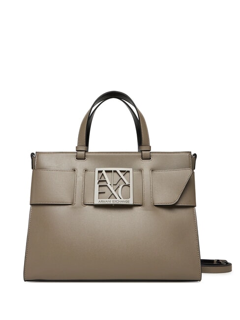 ARMANI EXCHANGE A|X BUCKLE Sac à main, avec bandoulière bar brun - Sacs pour Femme