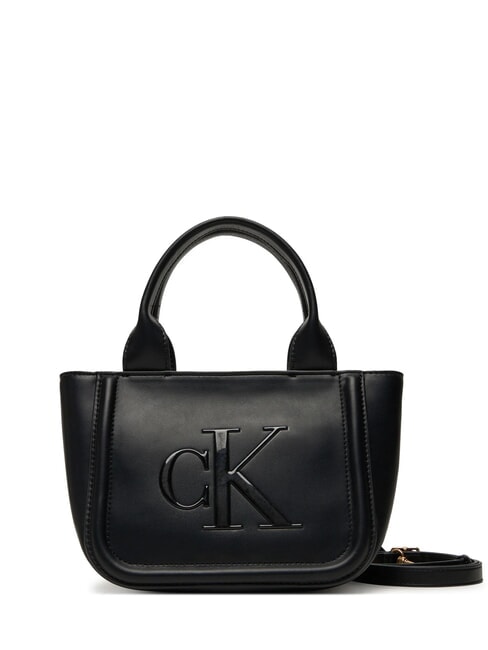 CALVIN KLEIN BOLD MONOGRAM Mini sac à main avec bandoulière sur noir - Sacs pour Femme