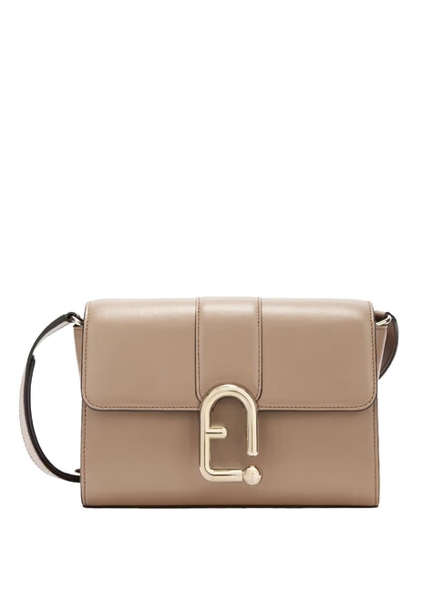 FURLA URBAN Petit sac à bandoulière en cuir grège - Sacs pour Femme