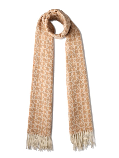 LIUJO MONOGRAM Étole avec logo monogramme chameau - Écharpes