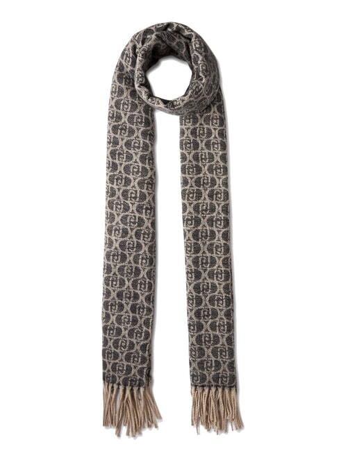 LIUJO MONOGRAM Étole avec logo monogramme NOIR - Écharpes
