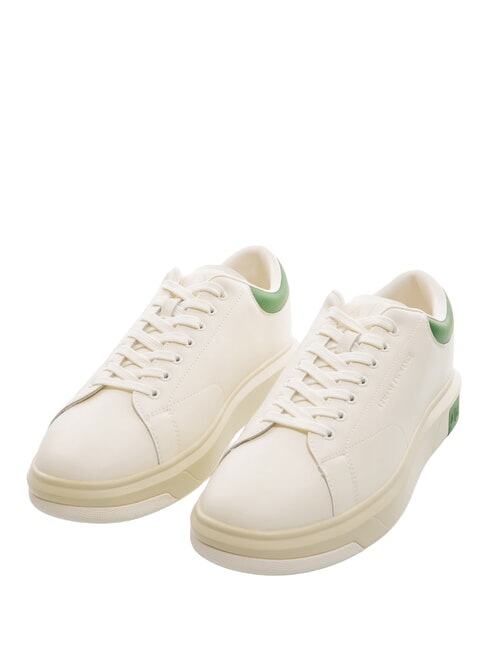 ARMANI EXCHANGE ACTION Baskets en cuir blanc cassé + jardin formel - Chaussures Homme