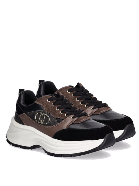 LIUJO EVA 06 Baskets épaisses noir marron - Chaussures Femme