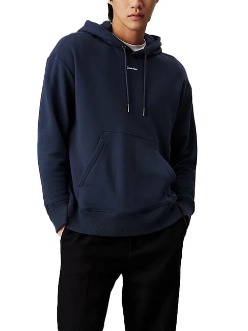 CALVIN KLEIN CK Sweat-shirt avec poche et capuche encre - Pulls molletonnés