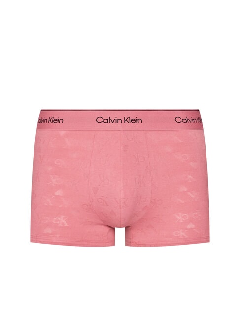 CALVIN KLEIN CK Boxer avec logo cœur sur toute la surface coeurs monogramme baie rose - Slip homme