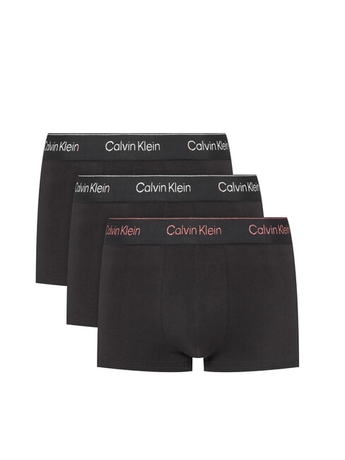 CALVIN KLEIN CK 3 boxers élastiques avec logo lurex b- argent, rouge, lurex argenté lgs - Slip homme