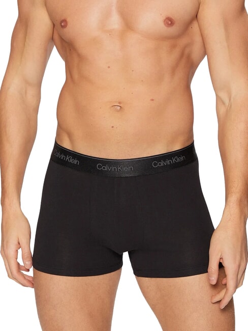 CALVIN KLEIN CK Boxer avec élastique contrasté noir - Slip homme