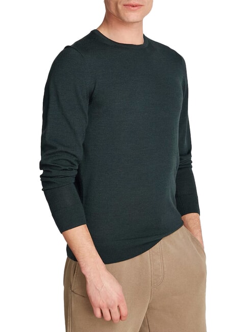 CALVIN KLEIN SUPERIOR WOOL Pull col rond en laine bruyère de la forêt de minuit - Pulls pour hommes