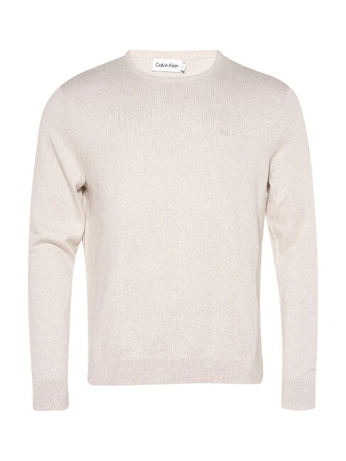 CALVIN KLEIN CK Pull ras du cou en coton Brouillard de Londres - Pulls pour hommes