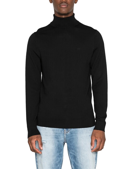 CALVIN KLEIN CK Pull col roulé en laine coupe slim ck noir - Pulls pour hommes