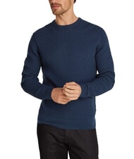 CALVIN KLEIN CK Pull col rond avec détails tissés - Pulls pour hommes