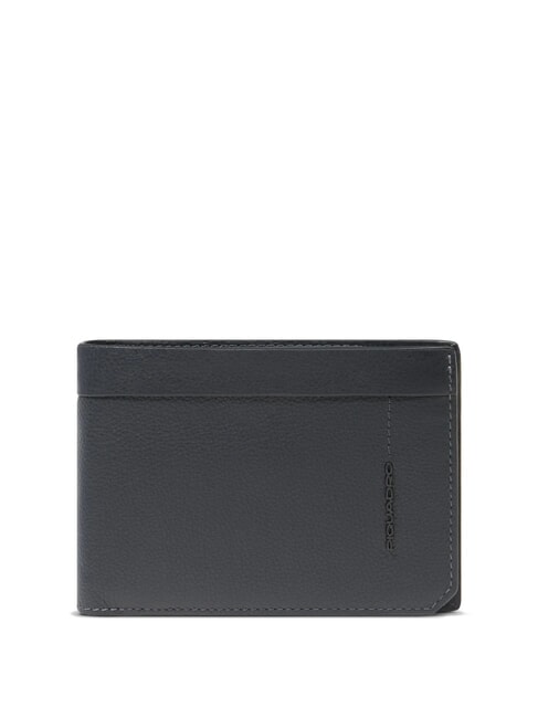 PIQUADRO W137 Portefeuille en cuir Noir - Portefeuilles Homme